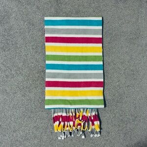 Rainbow striped scarf
